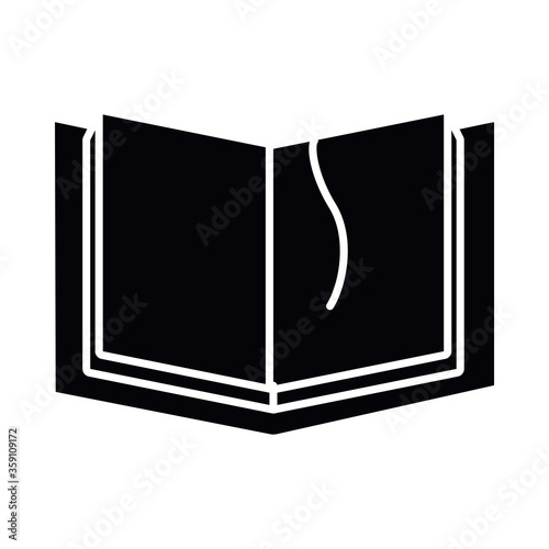 open quran book silhouette style icon vector design