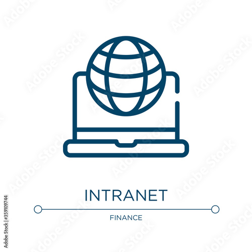 Intranet icon. Linear vector illustration from office collection. Outline intranet icon vector. Thin line symbol for use on web and mobile apps, logo, print media. photo