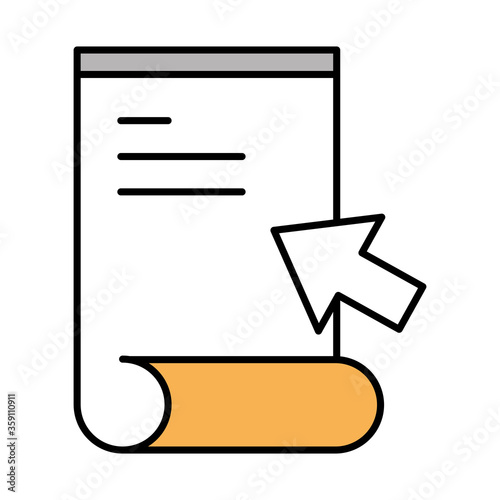 online education, clicking information document, website and mobile training courses line and fill icon