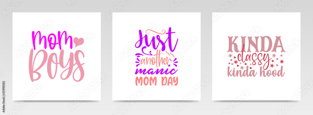 Mother's day quotes letter typography set illustration. Mother's day quotes letter typography set illustration.