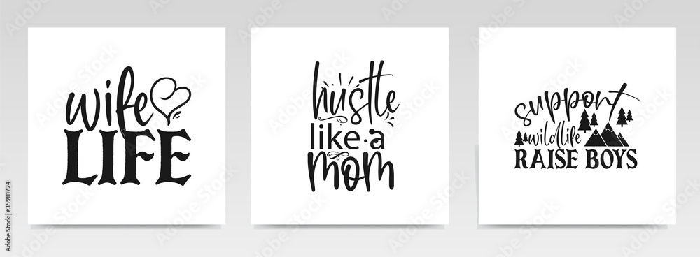 Mother's day quotes letter typography set illustration. Mother's day quotes letter typography set illustration.