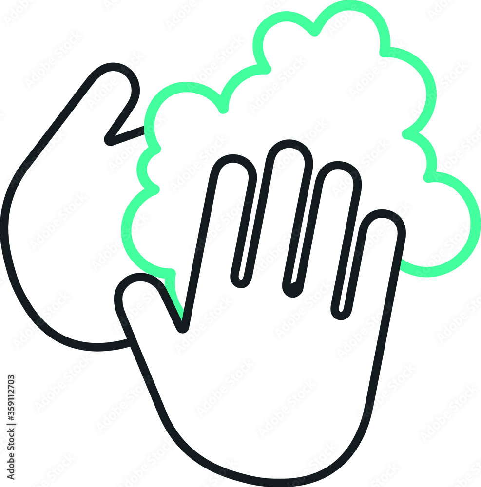 Fototapeta premium Wash your hands vector icon. Vector illustration.