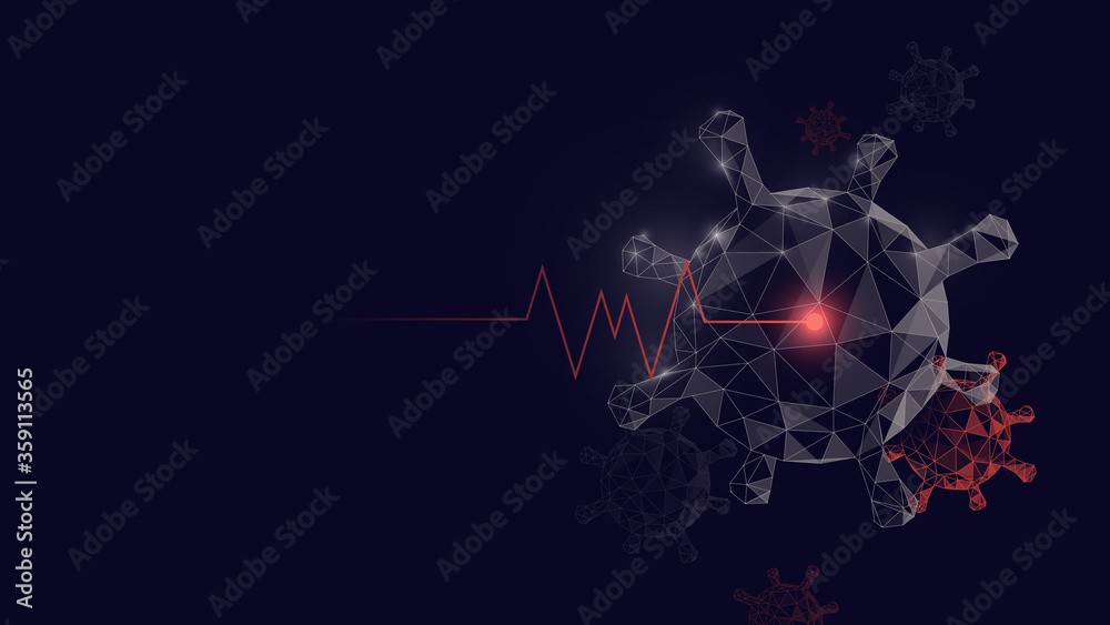 Coronavirus Outbreak and Influenza. Virus Covid 19. Anti Virus. Influenza Virus Destroying. Flu Vaccine. Low Poly Wireframe. Vector Illustration Coronavirus Outbreak and Influenza. Virus Covid 19. Anti Virus. Influenza Virus Destroying. Flu Vaccine. Low Poly Wireframe. Vector Illustration
