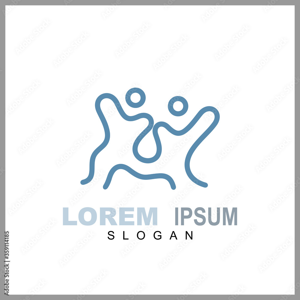 Family care logo template, people help and support symbol, medical clinic and healthy human logo vector Family care logo template, people help and support symbol, medical clinic and healthy human logo vector