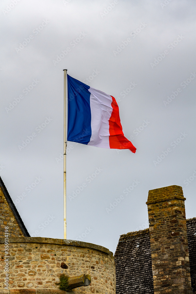 Le Mont Saint-Michel, an island commune in Normandy, France. UNESCO World Heritage