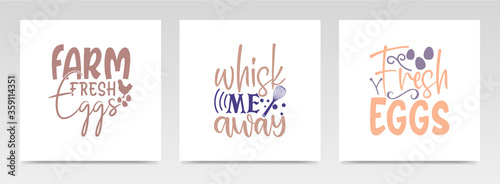 Kitchen quotes letter typography set illustration.