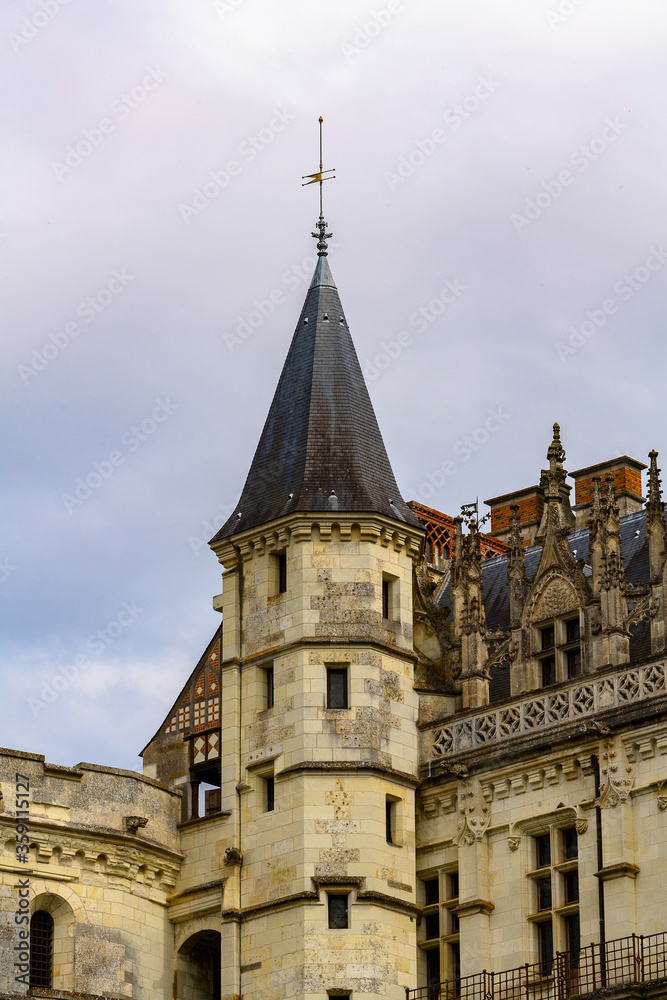 Chateau d'Amboise, a castle in Amboise, in the Indre-et-Loire departement, Loire Valley, France