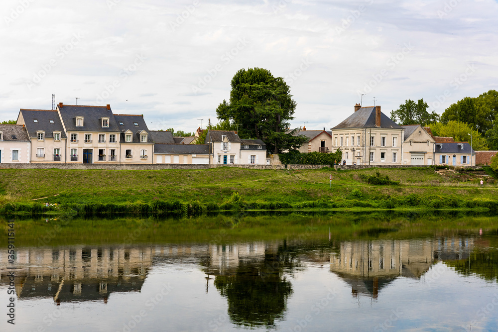 River Loire in Amboise, a town in the Indre-et-Loire department, France