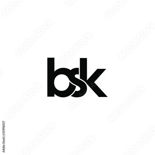 bsk letter original monogram logo design photo