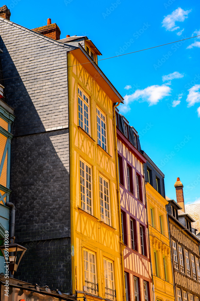 It's Medieval classical architecture of Rouen, the capital of the region of Upper Normandy and the historic capital city of Normandy