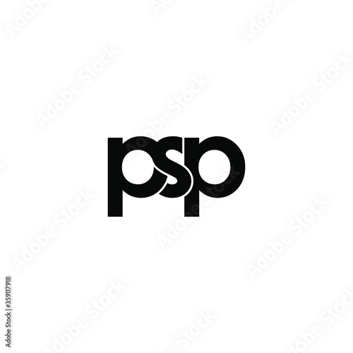 psp letter original monogram logo design