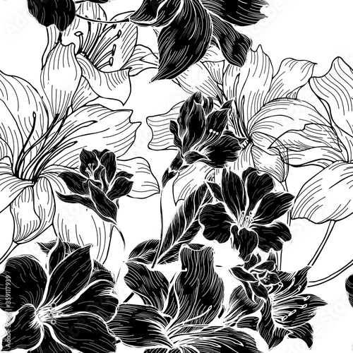 Beautiful seamless floral pattern background 