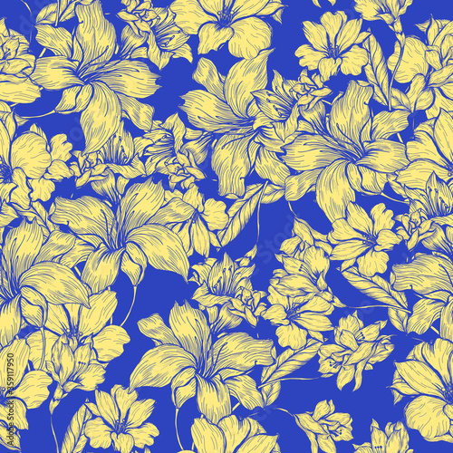 Beautiful seamless floral pattern background 