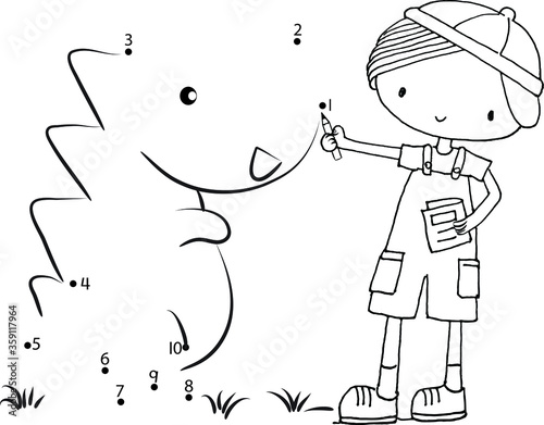 Join dots 1 to 10 cartoon