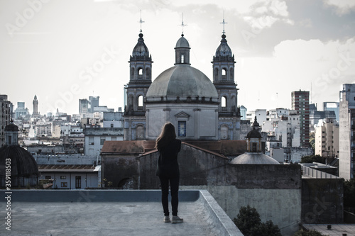 girl in cathedral