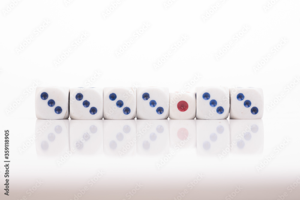 Group of dices isolated over white background Group of dices isolated over white background