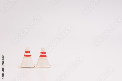 Traffic cone isolated over white background