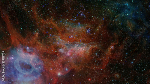 Fototapeta Naklejka Na Ścianę i Meble -  Cosmic landscape. Endless deep space. Elements of this image furnished by NASA