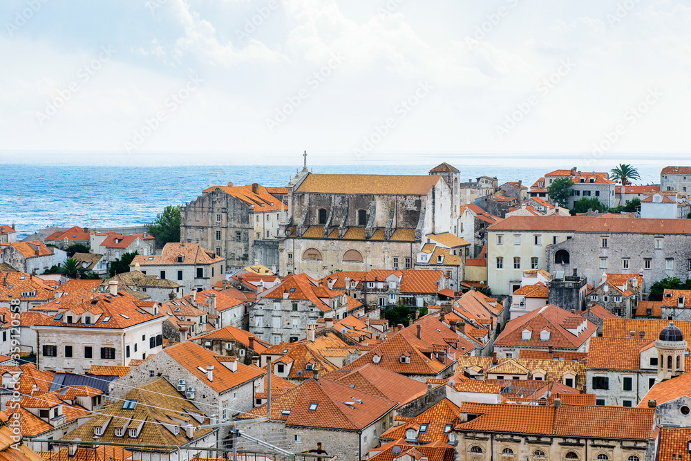 It's Architecture of the Old town of Dubrovnik, Croatia. View from the walls