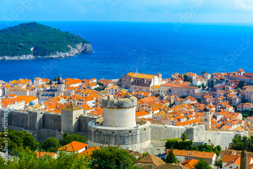 It's Old town of Dubrovnik, UNESCO World Heritage site of Croatia. photo