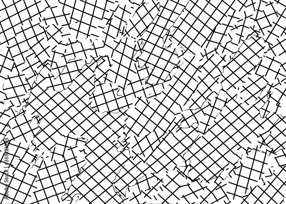 geometric square shape abstract background in black and white