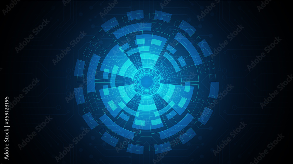 Circuit technology background with hi-tech digital data
