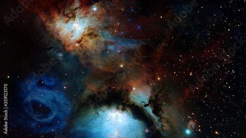 Fototapeta Naklejka Na Ścianę i Meble -  Starfield on night sky. Elements of this image furnished by NASA