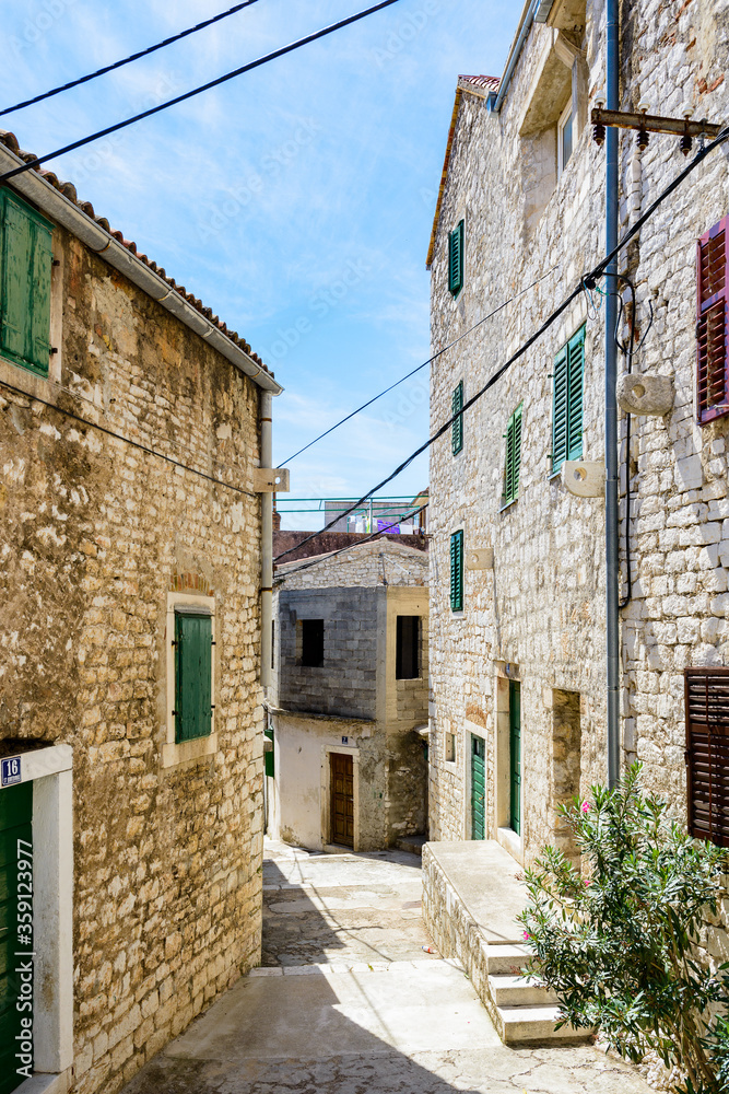 It's Architecture of the Old Town of Sibenik, Croatia