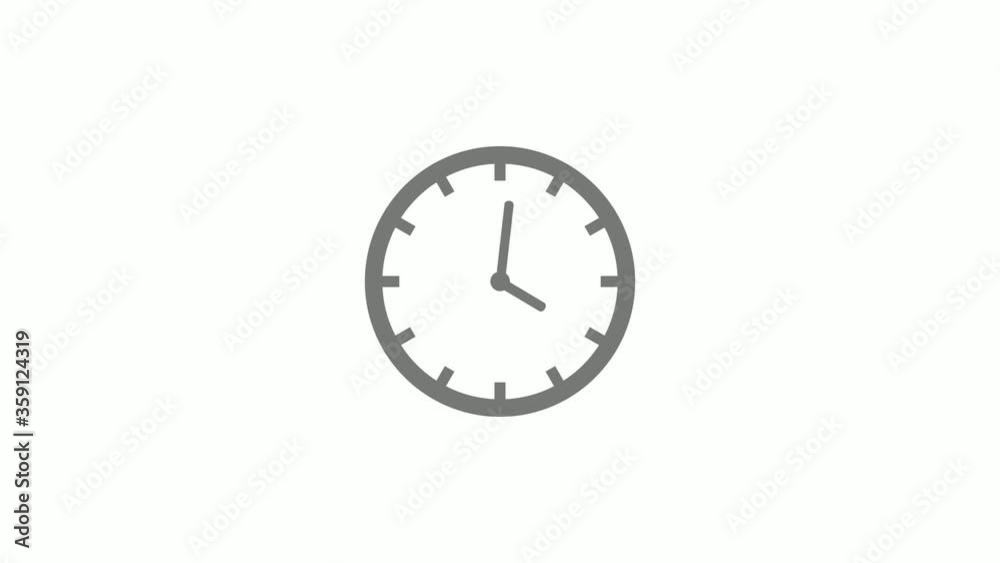 Amazing gray color clock isolated on white background,clock animation video footage Amazing gray color clock isolated on white background,clock animation video footage