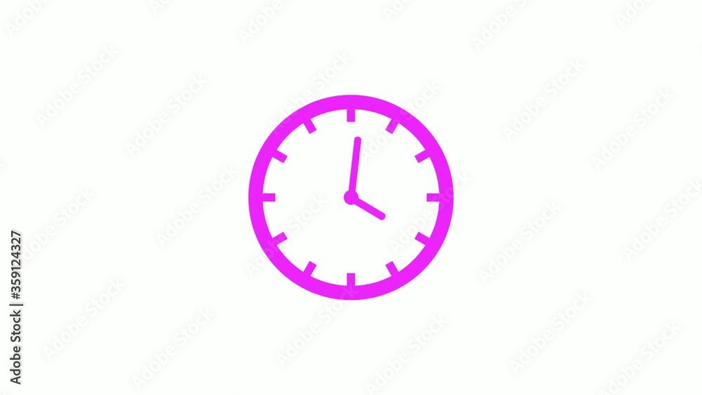 12 hours clock isolated on white background,counting down clock animation footage 12 hours clock isolated on white background,counting down clock animation footage