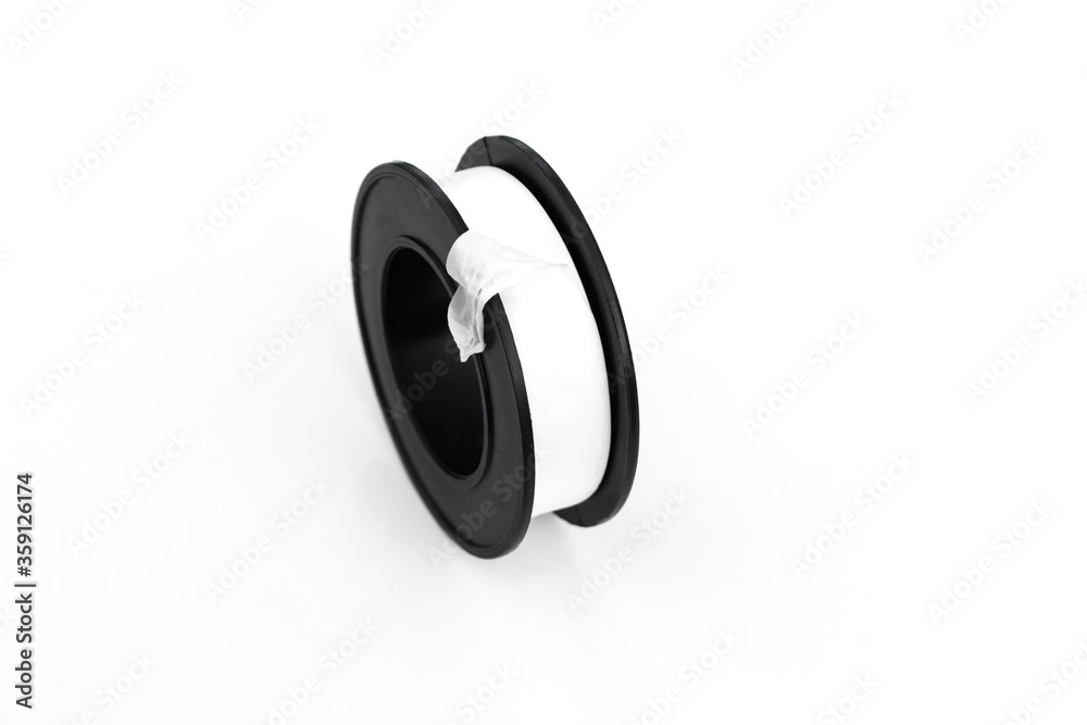Pipe thread seal tape isolated on white background. Pipe thread seal tape isolated on white background.