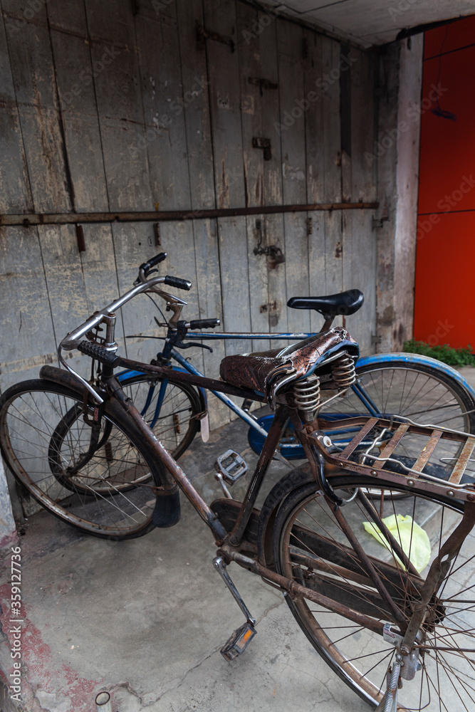 Old school vintage bicycle in Ahangama, Sri Lanka. 