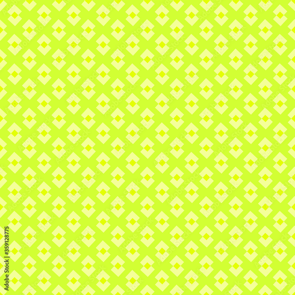geometric design yellow with green background seamless repeat pattern