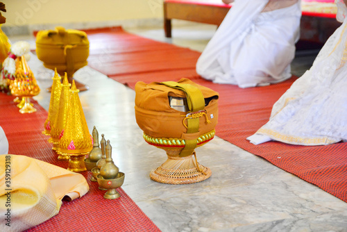 Items for Buddhist tradition ordination ceremony