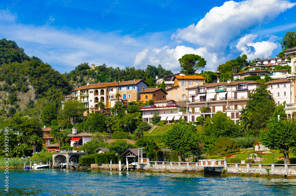 Lavena Ponte Tresa, a comune on Lake Lugano, the Province of Varese in the Italian region Lombardy