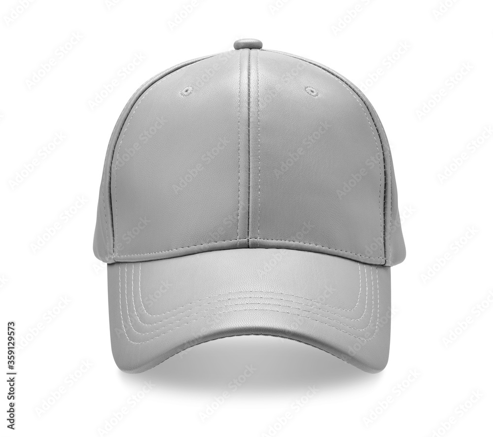 Leather baseball cap isolated on white background. Leather baseball cap isolated on white background.