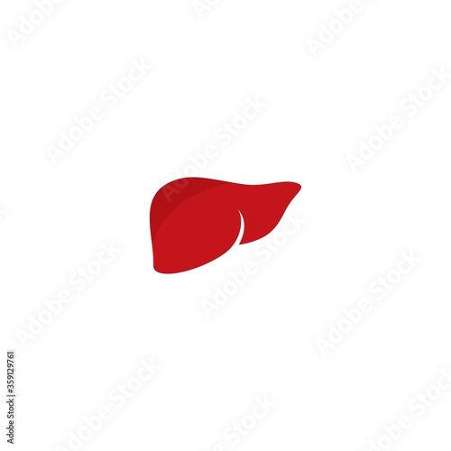 Liver logo,liver care vector icon simple illustration