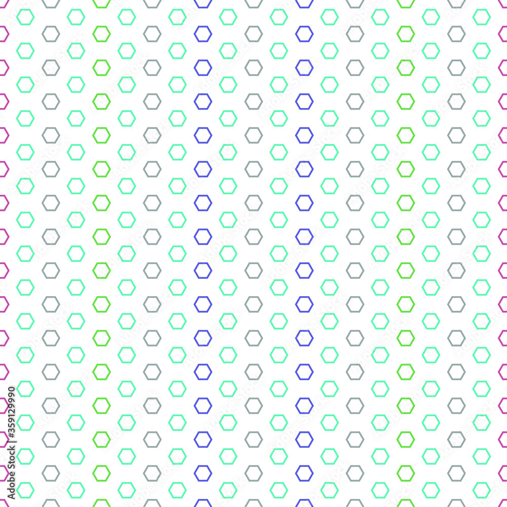 colorful Polygon with white background seamless repeat pattern