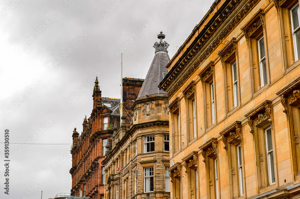Fototapeta premium Architecture of Glasgow, Scotland. Glasgow is the largest city in Scotland