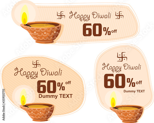 Diwali price tag/banner 2/ discount sticker 