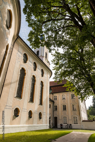 Wies, Germany. The Pilgrimage Church of Wies (Wieskirche), an oval rococo church located in the foothills of the Alps, Bavaria. A World Heritage Site photo