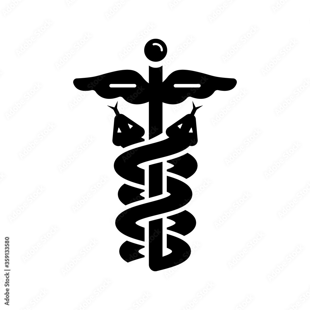 Healthcare symbol icon. Caduceus Healthcare Icon