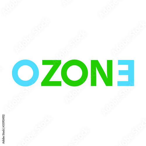 Ozone hole logo. Vector illustration.