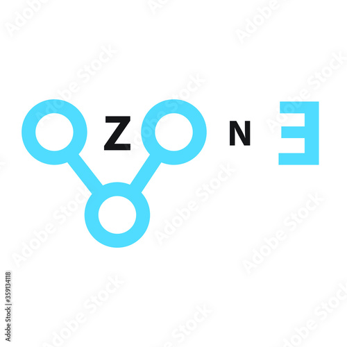 Ozone hole logo. Vector illustration.
