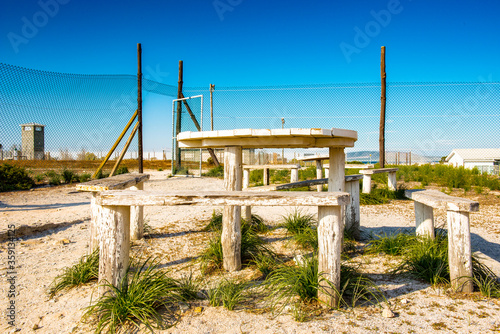 It's Yard of the Prison on the Robben Island, South Africa, where the President of South Africa Nelson Mandela was imprisoned. UNESCO World heritage photo