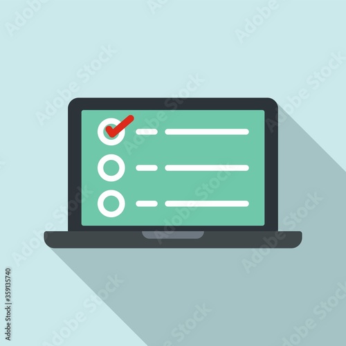 Government online survey icon. Flat illustration of government online survey vector icon for web design