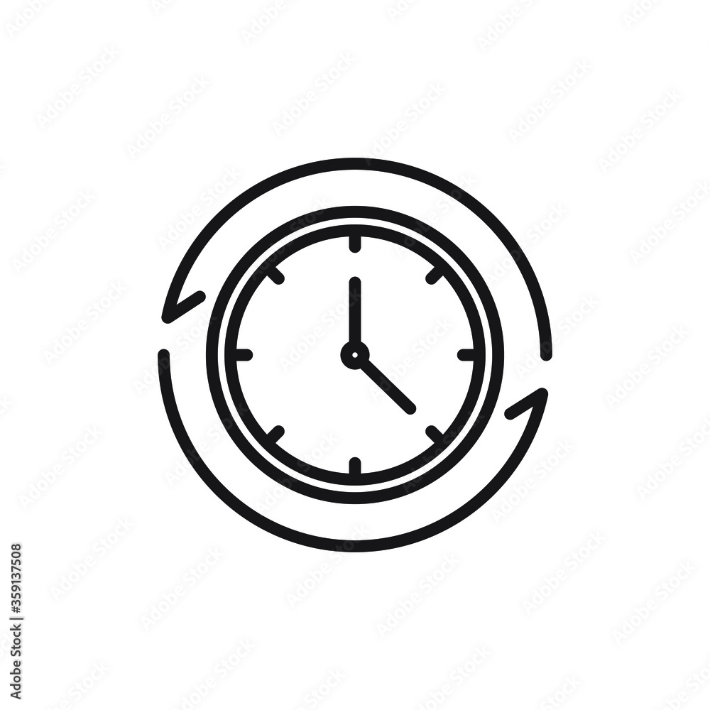 Single icon of a real time data isolated on white background Single icon of a real time data isolated on white background