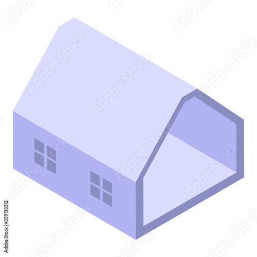 Paper bird feeder icon. Isometric of paper bird feeder vector icon for web design isolated on white background