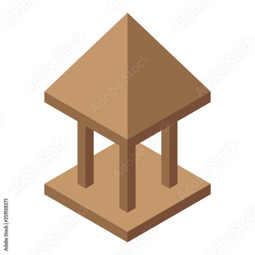 Food bird feeder icon. Isometric of food bird feeder vector icon for web design isolated on white background