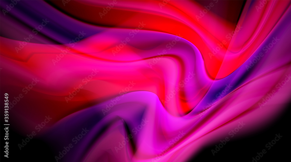 Fototapeta Liquid colors fluid gradients on black background